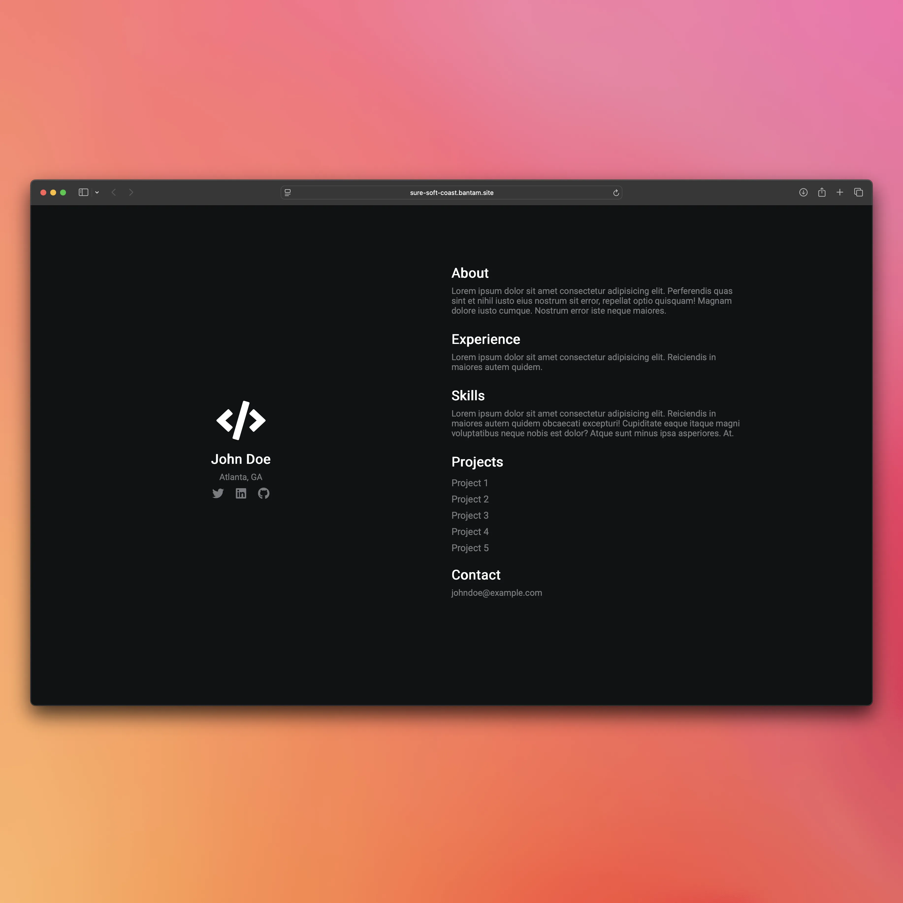 Dark and Minimalist