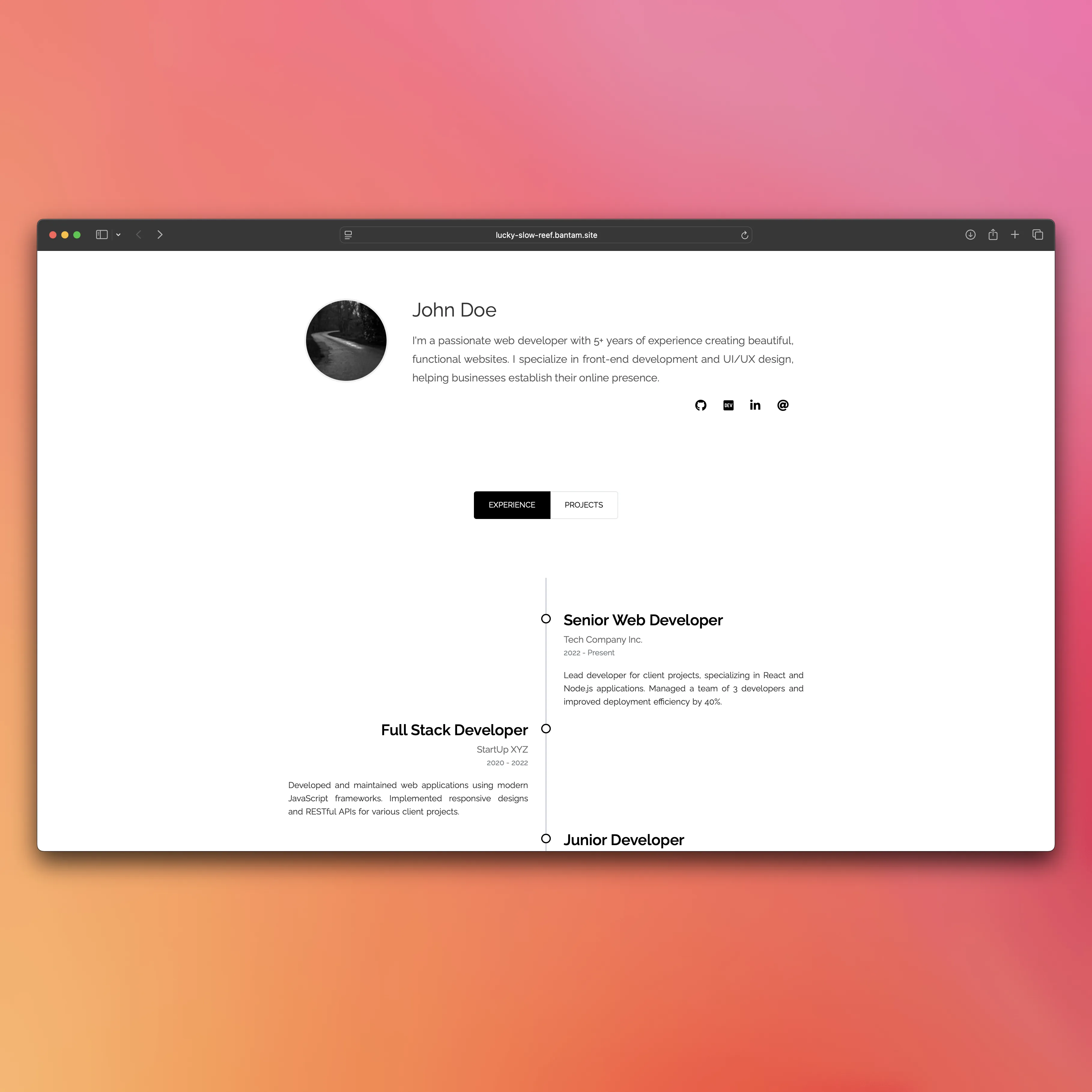 Minimalist: Tabs & Timelines